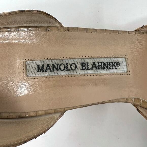 Manolo Blahnik Vintage Python Kitten Heel Pumps – Size 40 - Picture 6 of 9